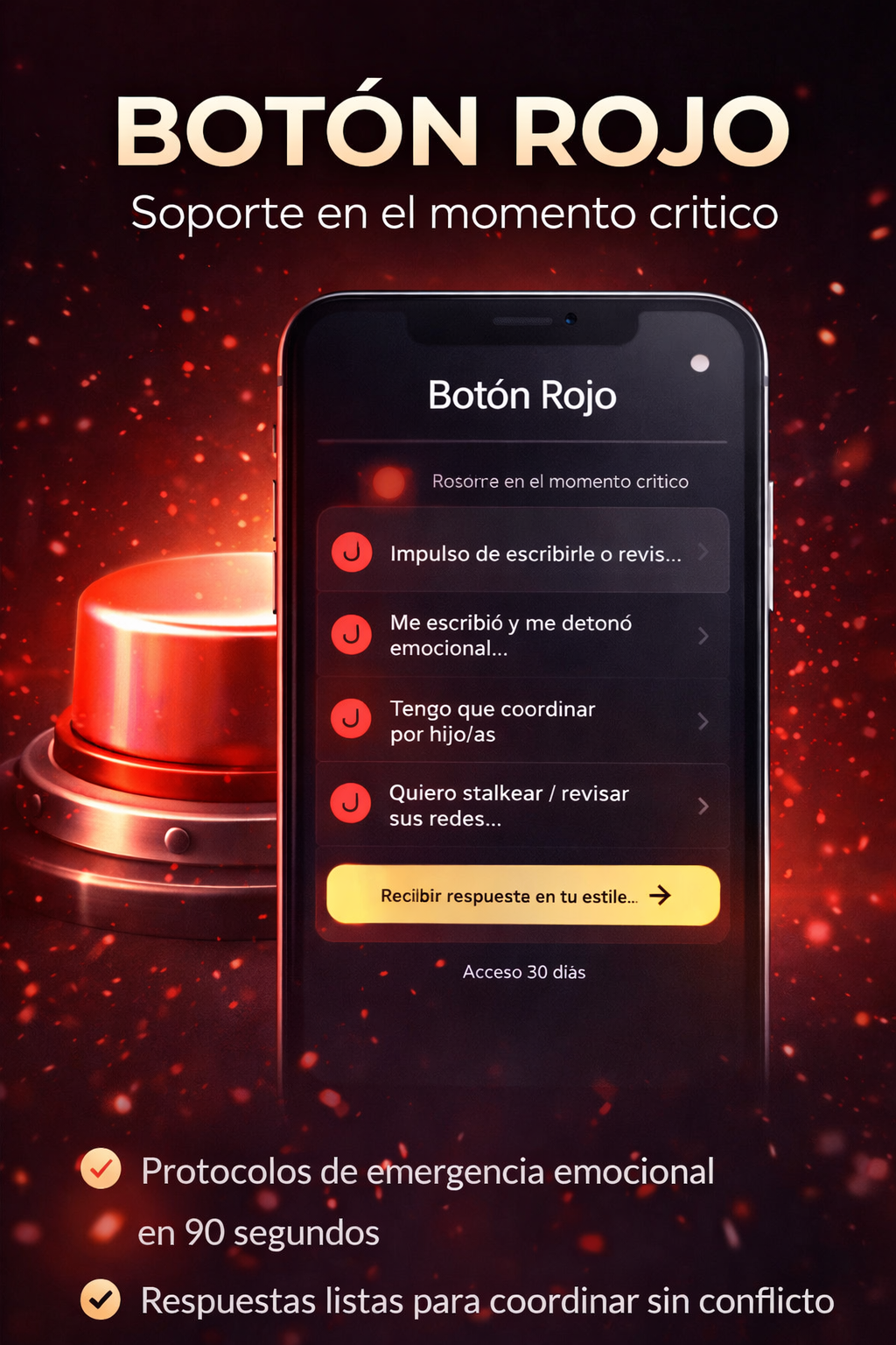 Botón Rojo PRO — App de Emergencia Emocional (Acceso por 90 días)